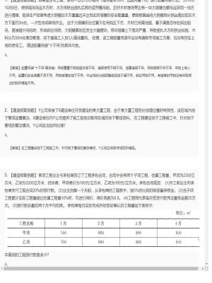 【建筑工程】一级建造师案例题专项训练12