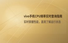 如何查看vivo手机CPU频率_实时频率查询操作