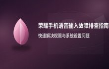 荣耀手机语音输入无法使用_故障排查与解决方法