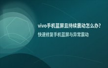 vivo手机蓝屏状态下持续震动的解决处理方法