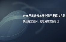 vivo手机备份时提示存储空间不足的解决方法说明