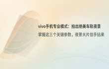 vivo手机专业模式拍摄车水马龙夜景的参数调节说明