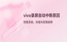 vivo手机录屏过程中自动中断的原因分析