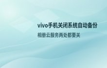 vivo手机关闭系统自动备份功能的具体设置路径