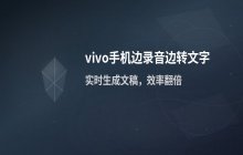 vivo手机边录音边实时转文字的功能设置