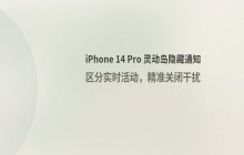 iPhone 14 Pro 灵动岛隐藏通知显示设置