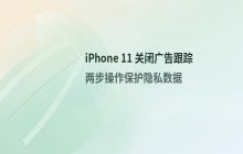 iPhone 11 关闭广告跟踪保护隐私设置方法