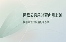 网易云音乐鸿蒙尝鲜内测版上线 携手开发适配新系统生态