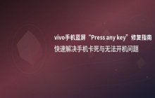 vivo手机屏幕出现蓝屏并显示Press any key提示的操作处理方法