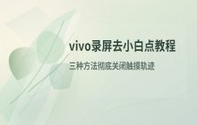 vivo手机录屏隐藏悬浮小白点的设置方法