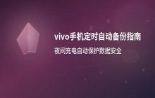 vivo手机如何开启定时自动备份功能以保护数据安全