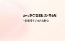 Word2003智能标记异常显示在文档中的处理