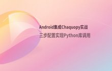 Android与Python交互实践 调用Python库和方法的完整流程