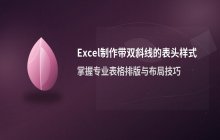 Excel制作带双斜线的表头样式_单元格边框设置方法