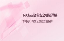 ToClaw 隐私安全_本地化运行与凭证保险箱