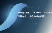 WPS使用CONCATENATE函数合并文本教程