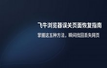 飞牛浏览器恢复关闭页面方法
