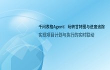 项目管理中的千问表格Agent_拆解甘特图与进度追踪