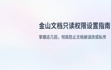 如何在金山文档中设置只读分享权限