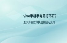 vivo手机手电筒打不开的解决办法