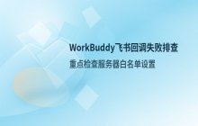 WorkBuddy接入飞书回调URL失败怎么办 检查服务器白名单设置