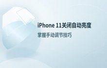 如何关闭iPhone 11自动亮度调节_手动调整亮度方法