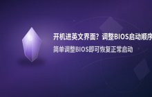 开机进入英文界面？检查硬盘启动顺序解决问题