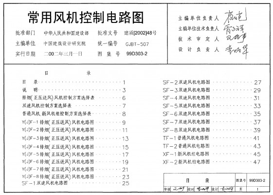 99D303-2 常用风机控制电路图