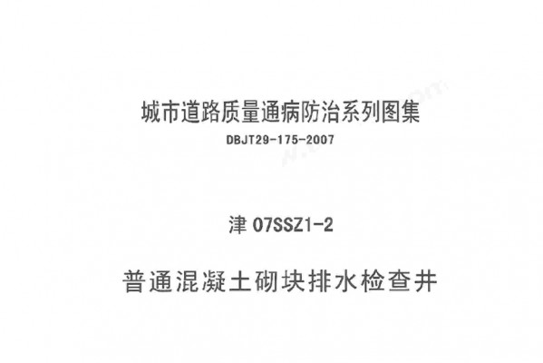  普通混凝土砌块排水检查井
