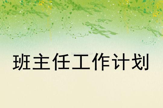 班主任实习的工作总结 班主任工作计划