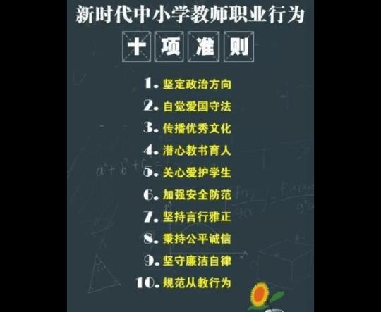 新时代教师职业行为感悟-教学参考 时代中小学教师职业行为十项准则