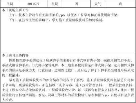 建筑施工实习日记汇总六篇