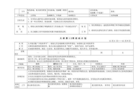 秋季幼儿园大班工作计划2000字精选 秋季幼儿园大班年度工作计划表