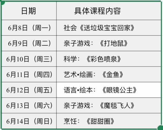 幼儿园6月份计划通用