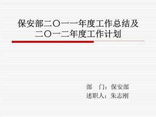 保安公司年工作计划范文集锦 保安公司工作实习报告