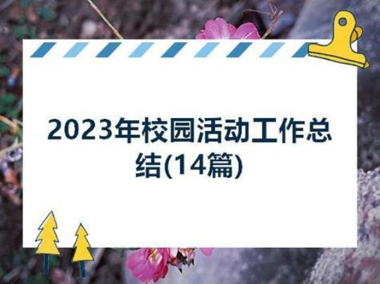 校园活动总结(模板4篇)