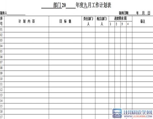 公司人事9月份工作计划