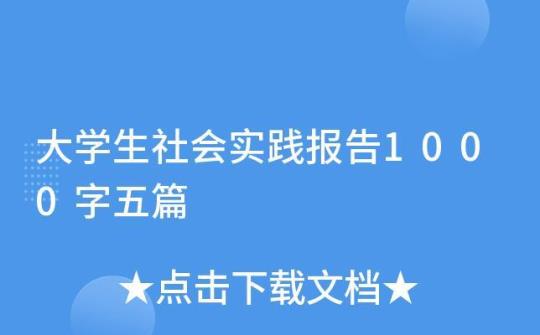 个人社会实践总结范文1000字大学生 个人社会实践经历简述