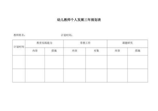 关于教师个人三年发展计划通用