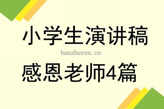 关于小学生感恩演讲稿9篇