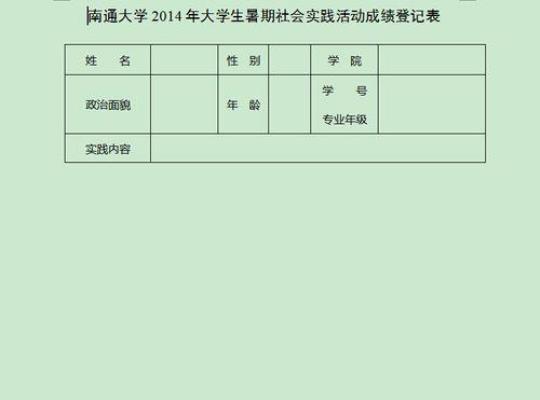 大学生暑期社会实践报告模板