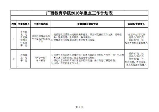 2015年工作计划格式