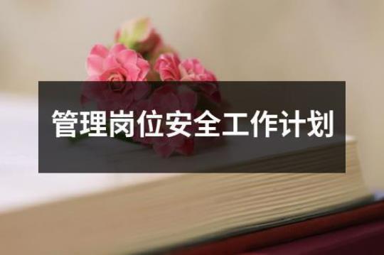 管理岗位的个人年度计划 管理岗位个人自荐书