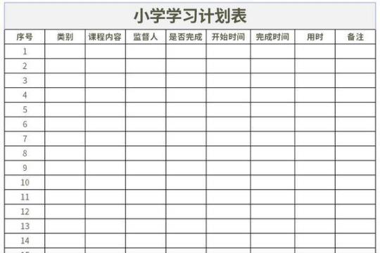 小学学习计划(15篇)