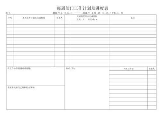 公司生产部门四月份工作计划