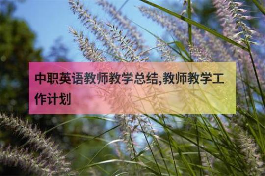 高中英语教师工作计划通用