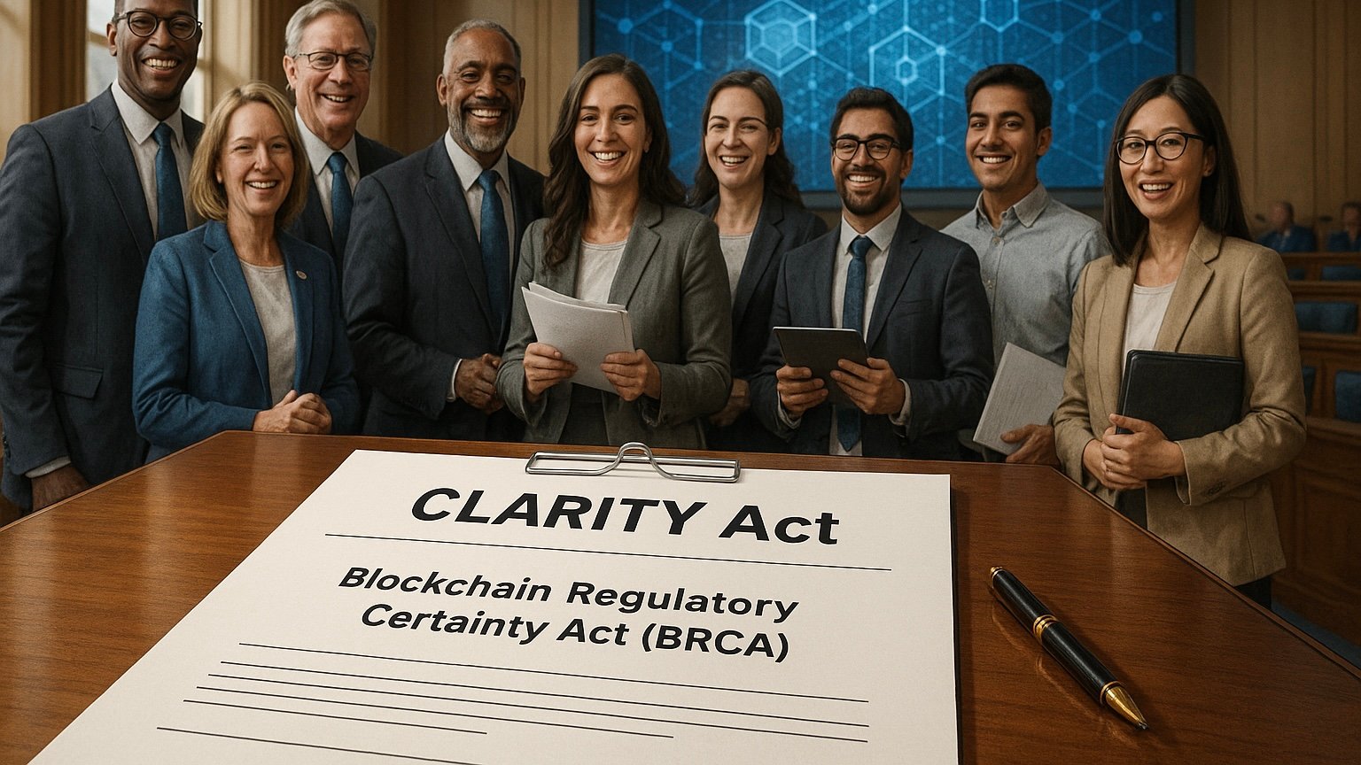 《区块链监管确定法》正式纳入 CLARITY 数位市场清晰法案，十大加密机构拍手叫好