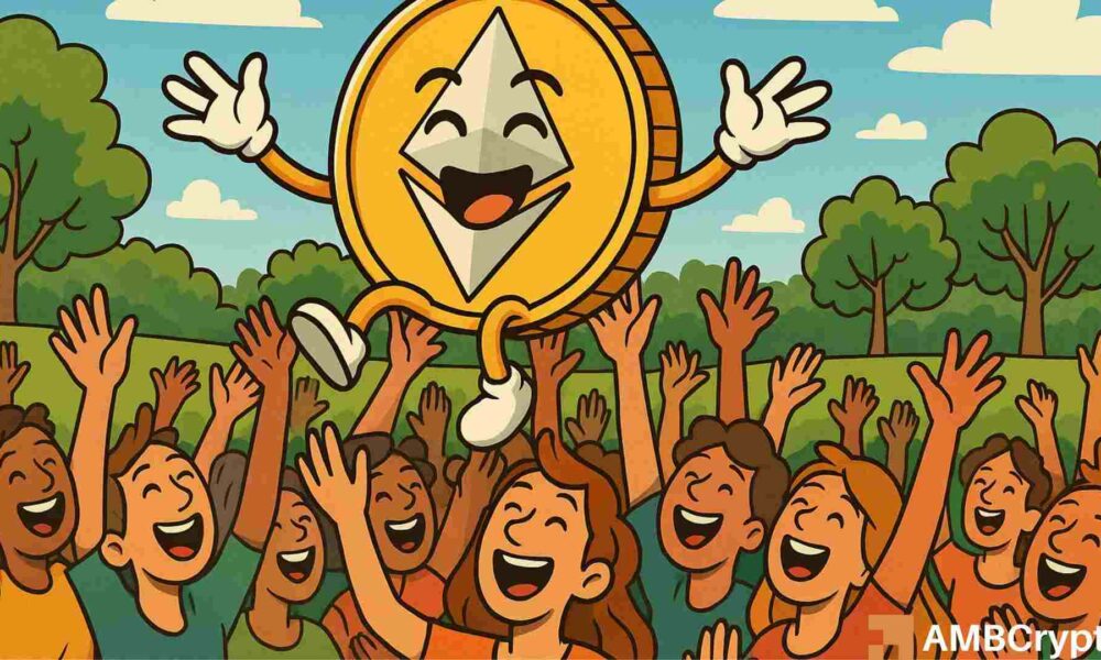 以太坊交易量逼近2021年高点——ETH价格会跟上吗？