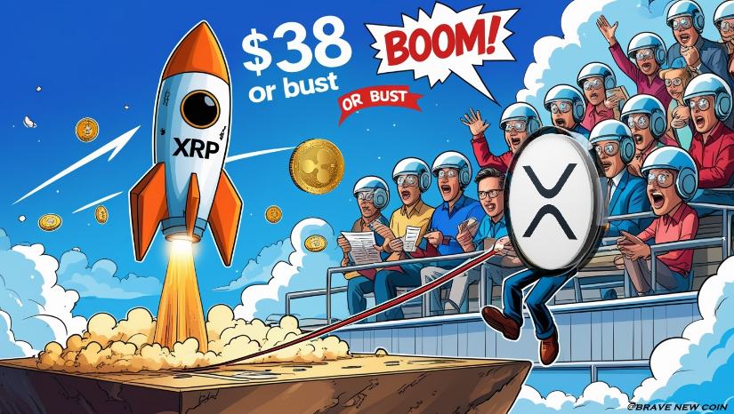 XRP价格预测：大胆设定38美元目标引发热议，图表形态预示爆炸性上涨