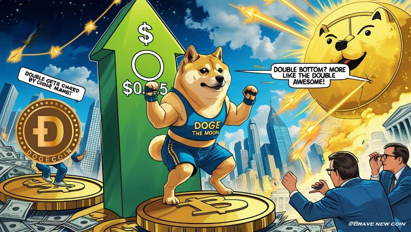 狗狗币（DOGE）价格预测：双重底形态助推涨势，狗狗币目标突破0.42美元关口
